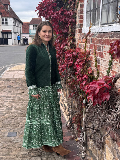 DEEP GREEN BUTAH LOTTIE DRESS