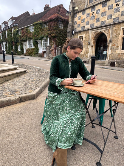 DEEP GREEN BUTAH LOTTIE DRESS