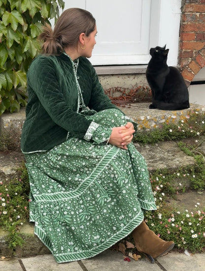 DEEP GREEN BUTAH LOTTIE DRESS