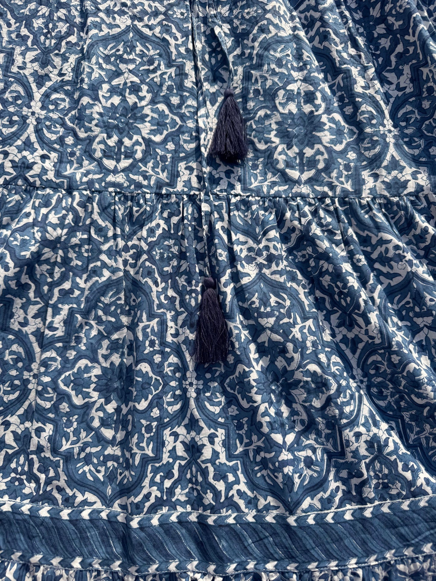 BLUE GEOMETRIC LOTTIE DRESS
