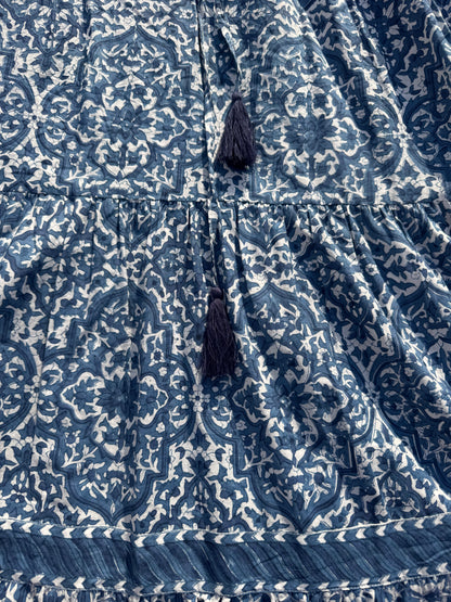 BLUE GEOMETRIC LOTTIE DRESS
