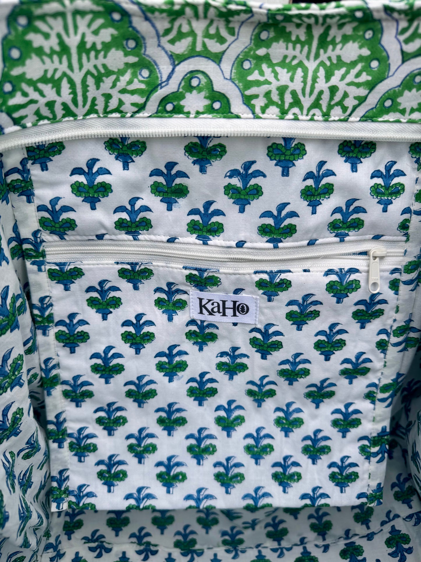 BLUE AND GREEN TILE SHOULDER BAG