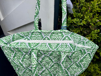 BLUE AND GREEN TILE SHOULDER BAG