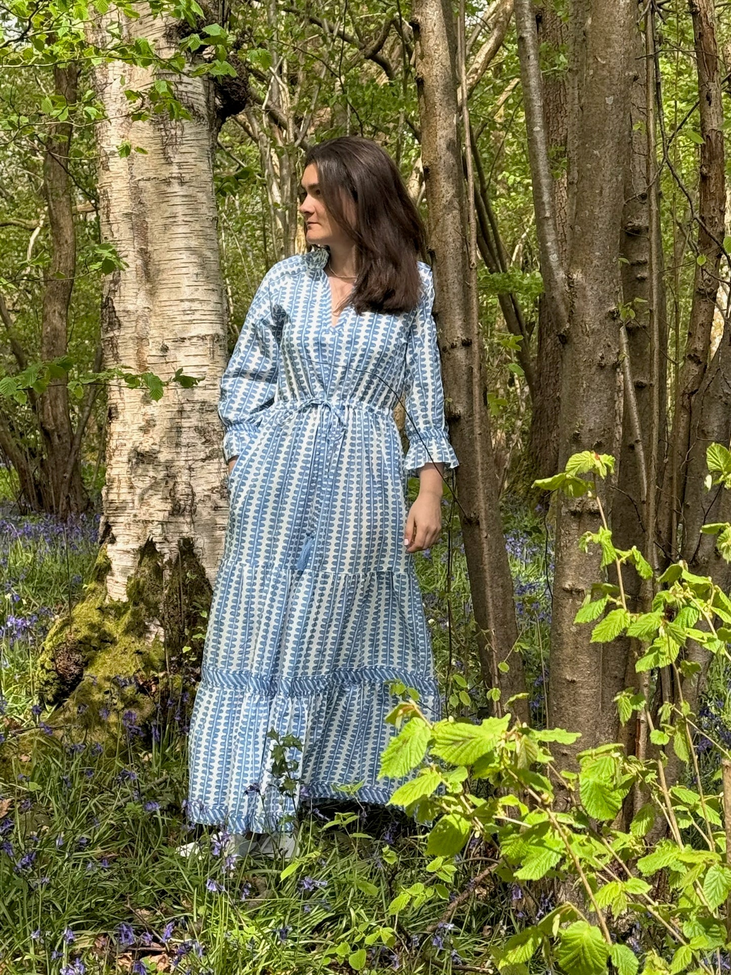 BLUE HONEYCOMB LOTTIE DRESS