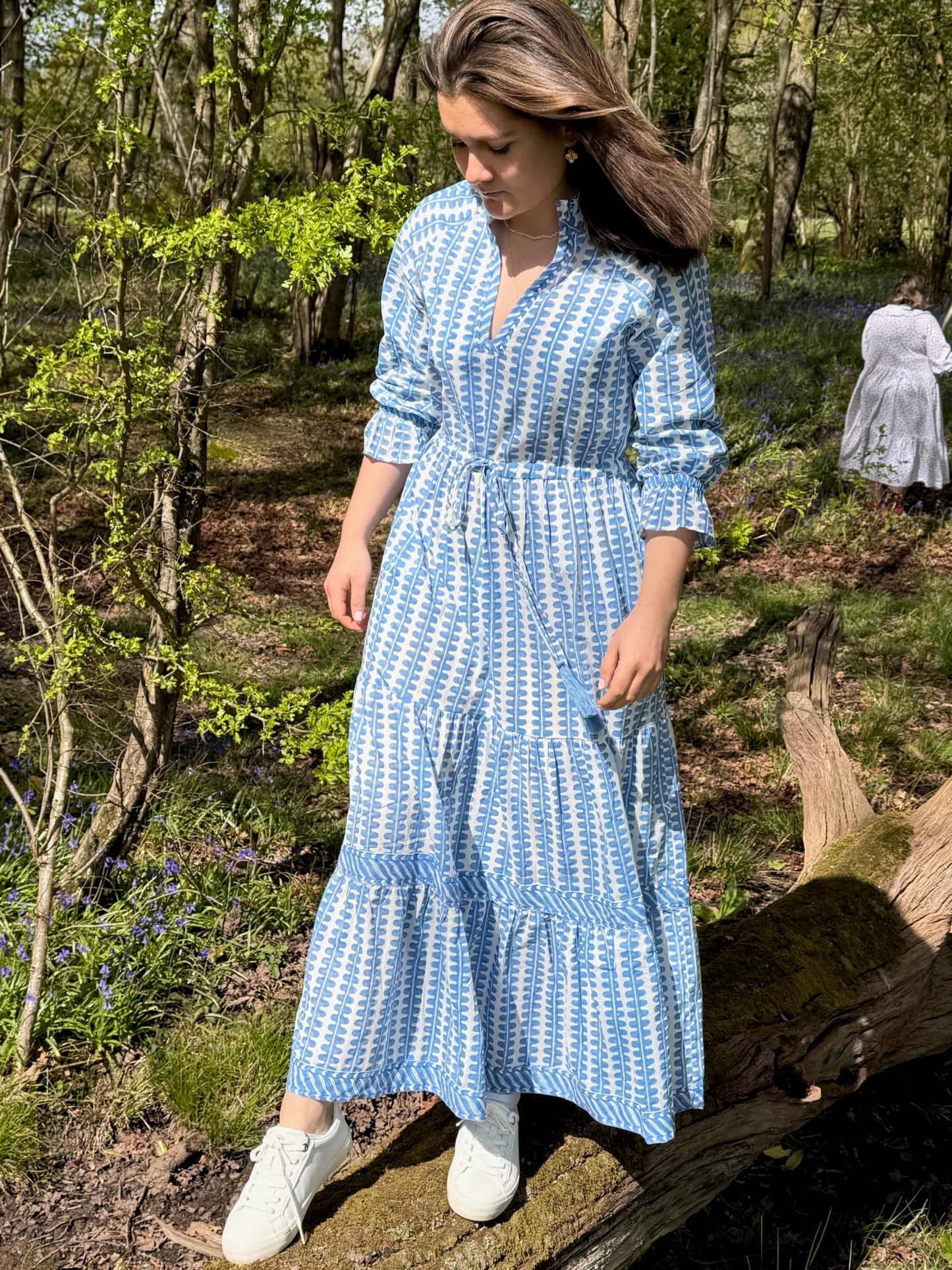 BLUE HONEYCOMB LOTTIE DRESS