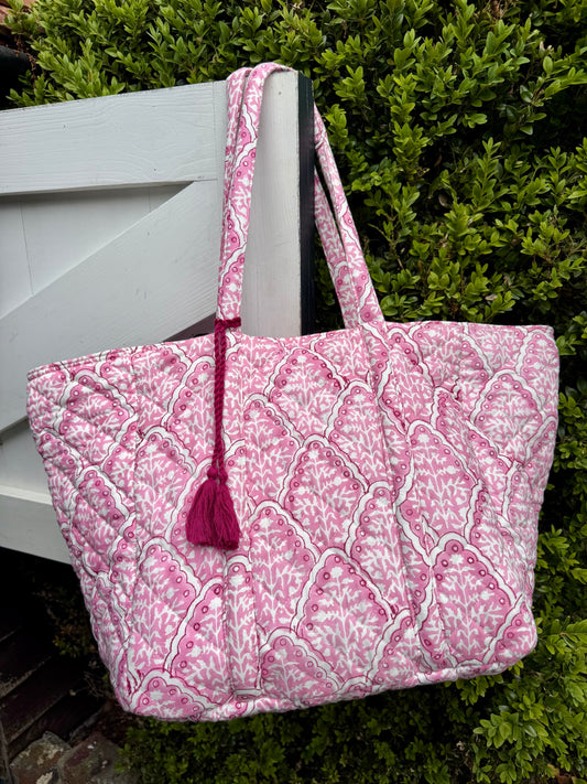 PINK AND GREEN TILE SHOULDER BAG
