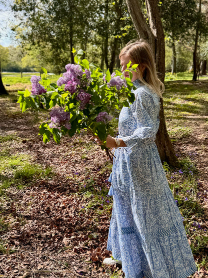 PALE BLUE GEOMETRIC LOTTIE DRESS