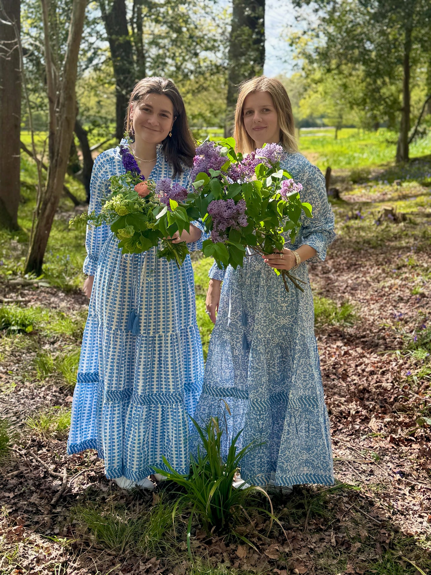 PALE BLUE GEOMETRIC LOTTIE DRESS