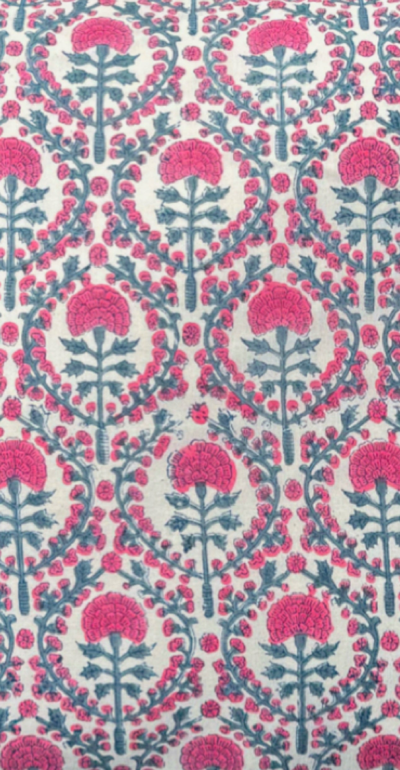 PINK AND BLUE TRELLIS CUSHION