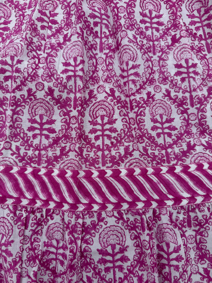 PINK REVERSE TRELLIS SKIRT