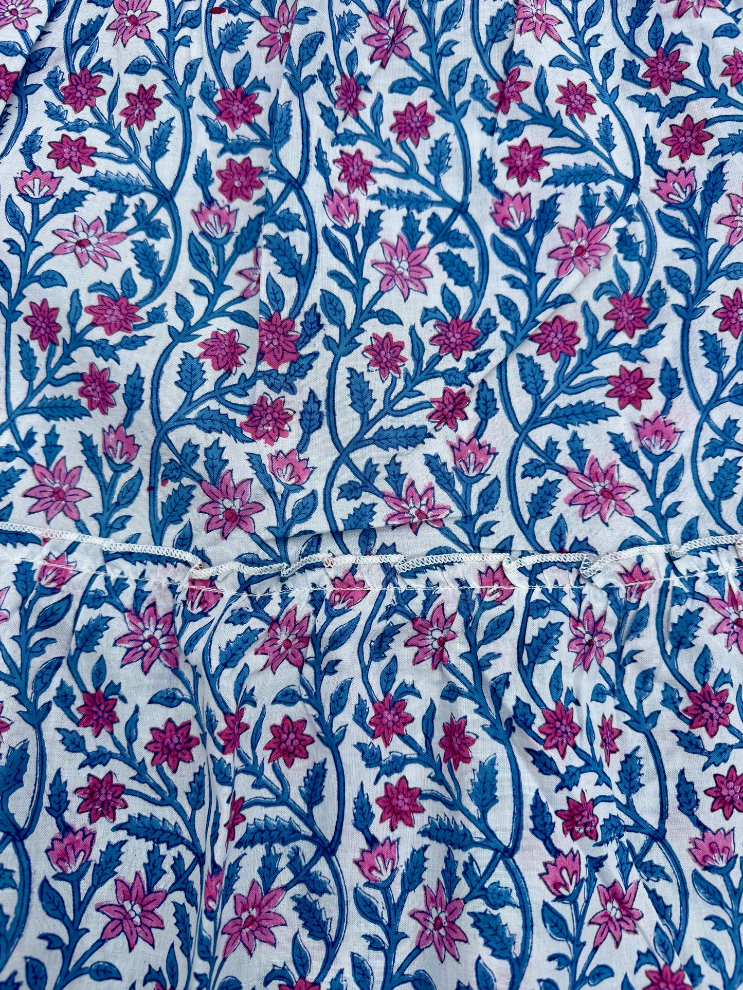 PINK AND BLUE CLIMBING FLORAL SKIRT