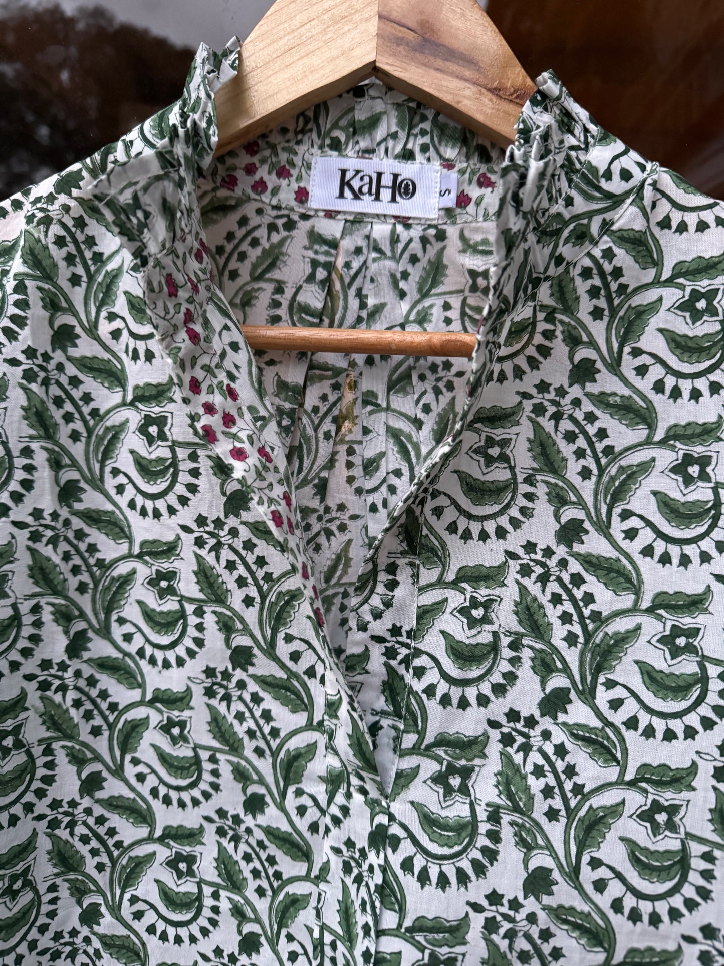 GREEN REVERSE FLORAL SHIRT
