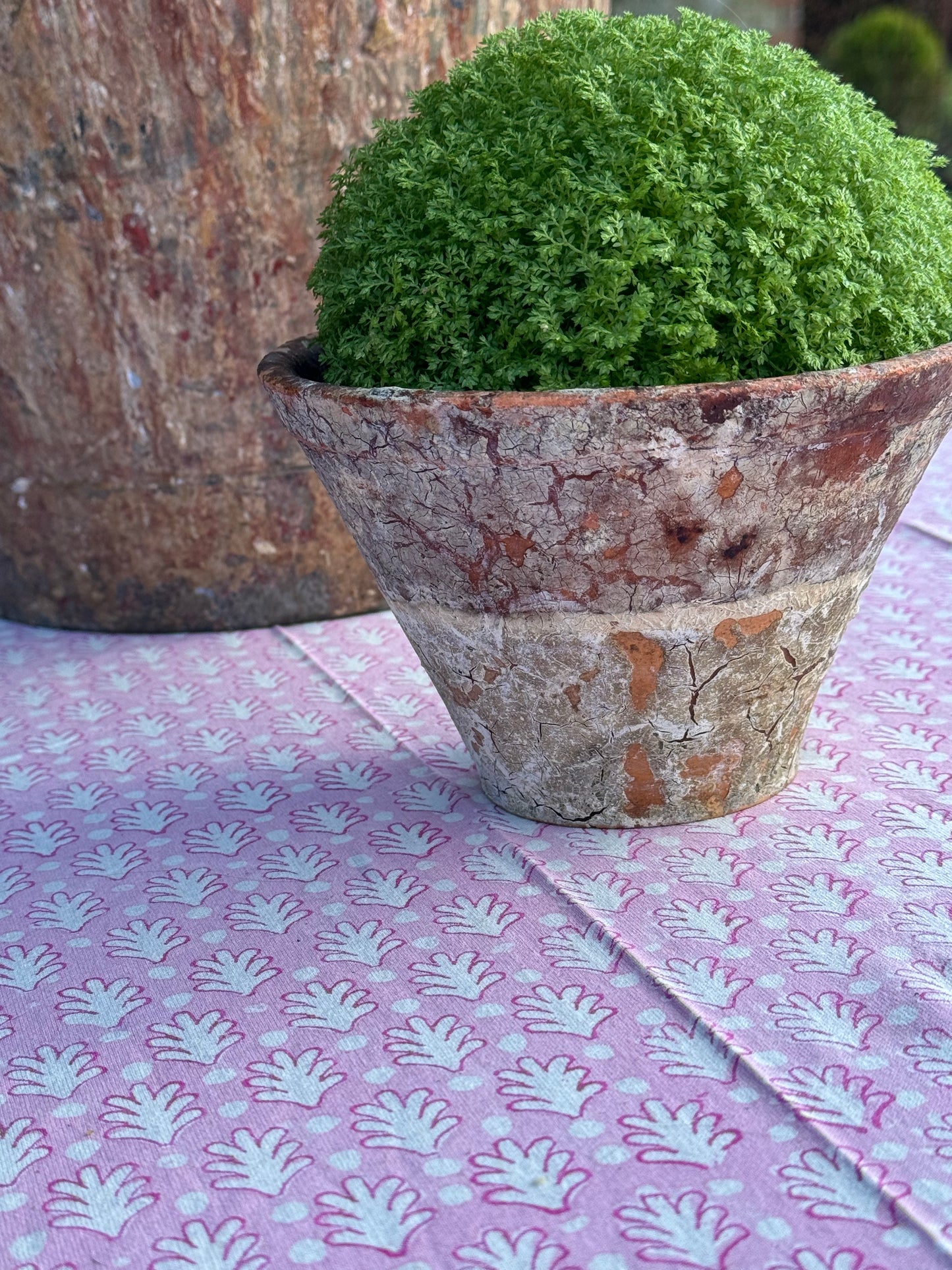 PINK ACORN TABLECLOTH