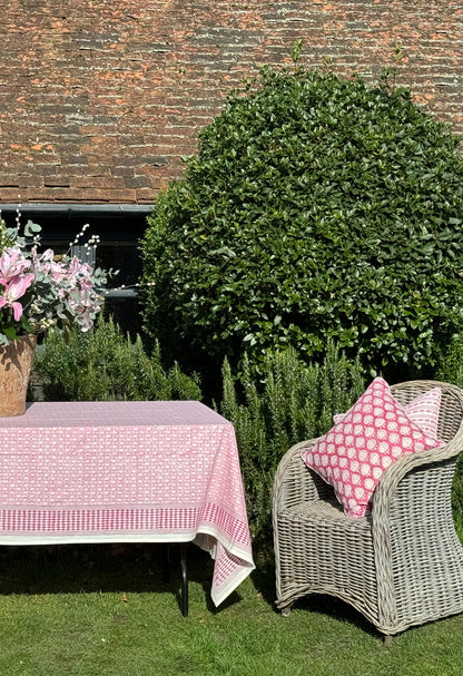 PINK ACORN TABLECLOTH