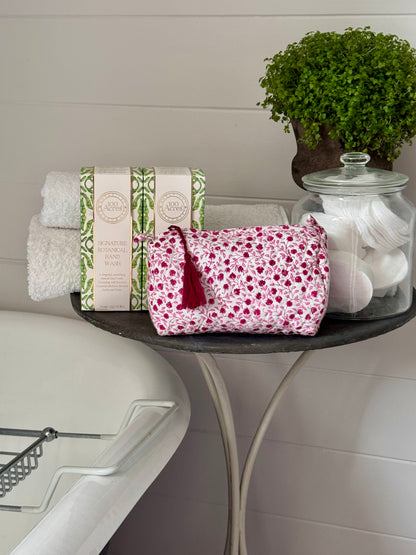PINK DITSY TINY MAKEUP BAG
