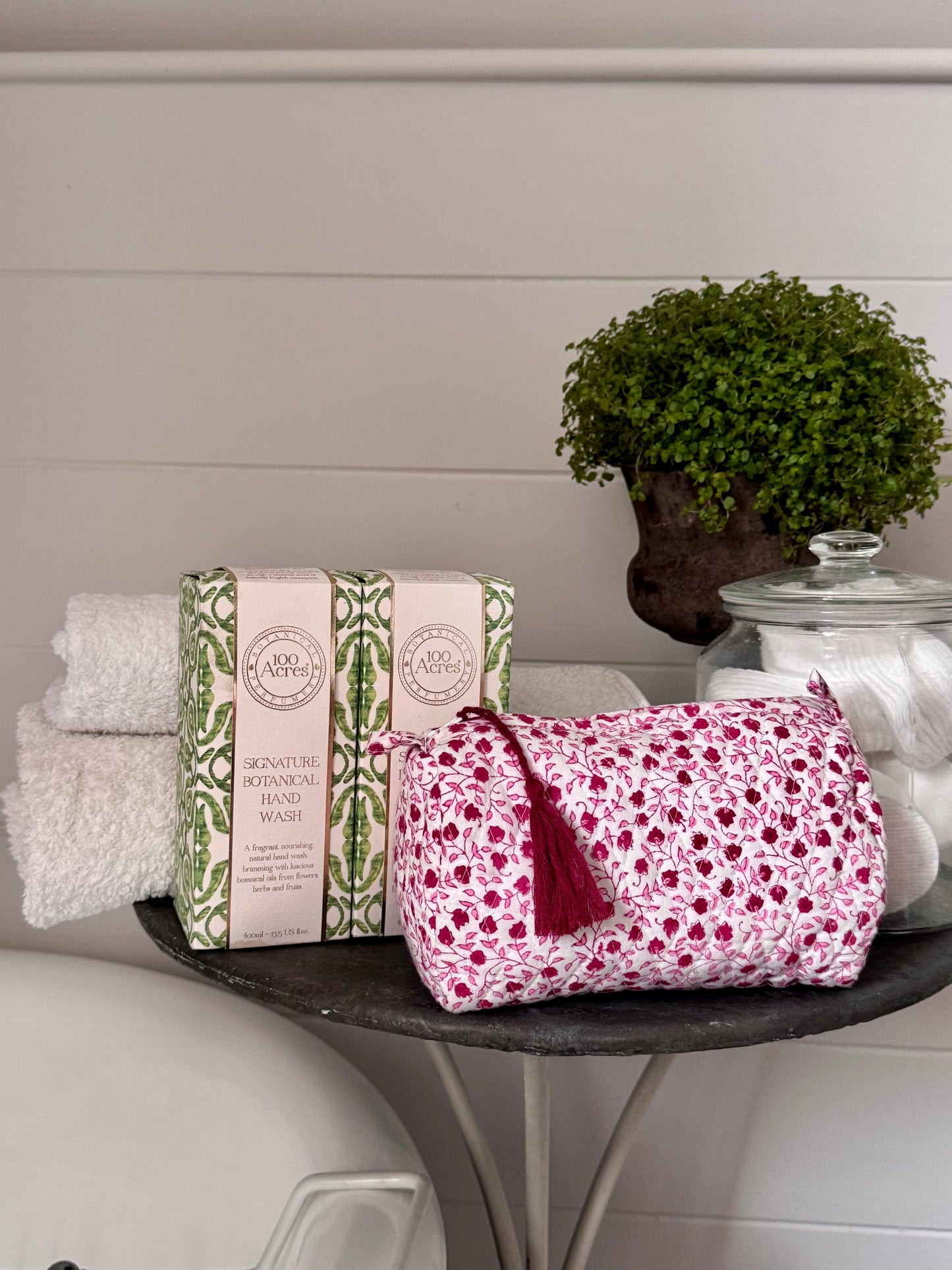 PINK DITSY TINY MAKEUP BAG