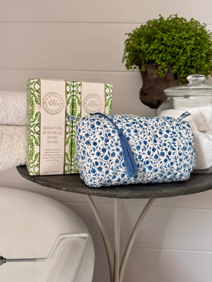 BLUE DITSY TINY MAKEUP BAG