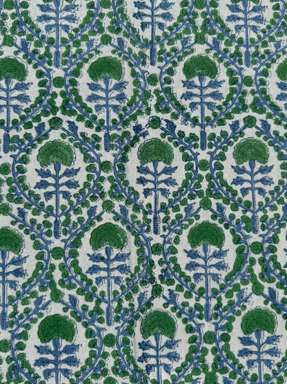 BLUE AND GREEN TRELLIS NAPKINS