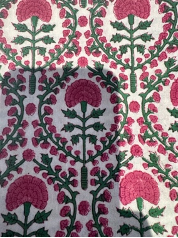 GREEN AND PINK TRELLIS WEEKEND BAG