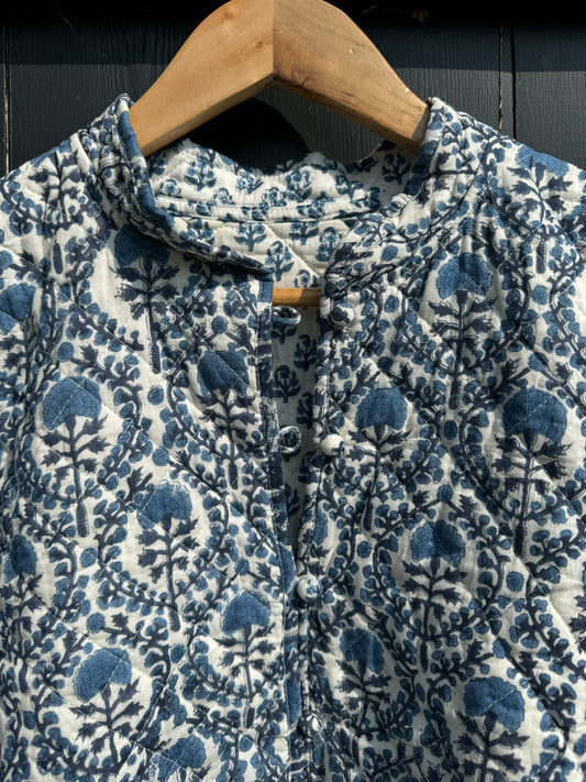 BLUE TRELLIS REVERSIBLE JACKET