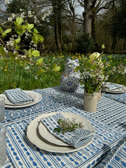 BLUE KAHO STRIPE NAPKINS