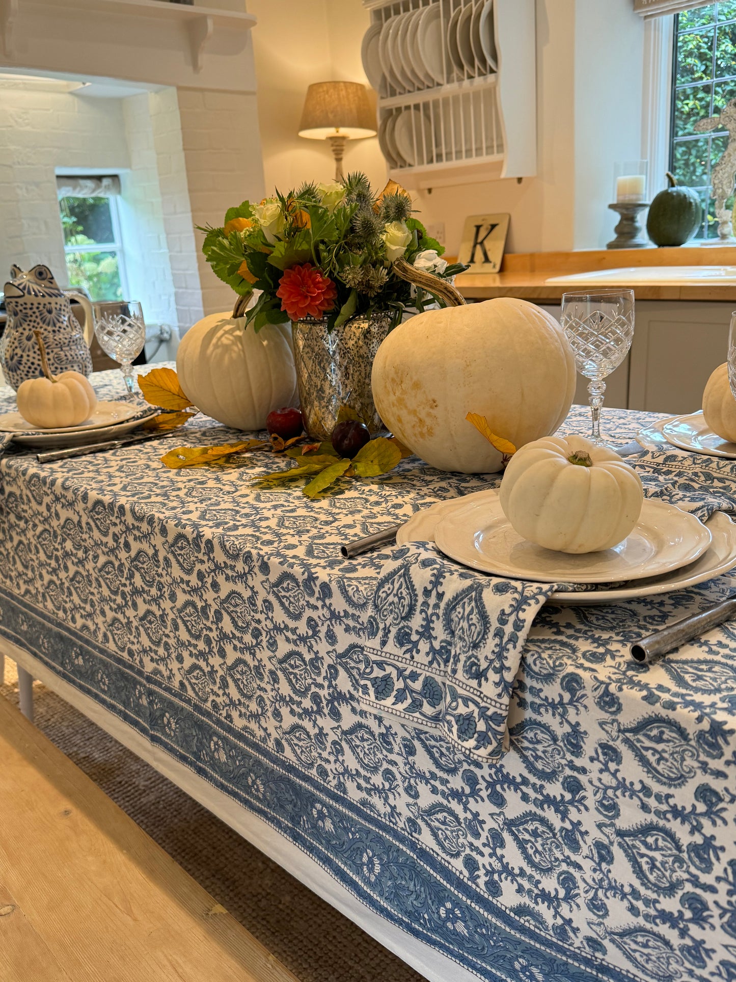 BLUE ACE TABLECLOTH