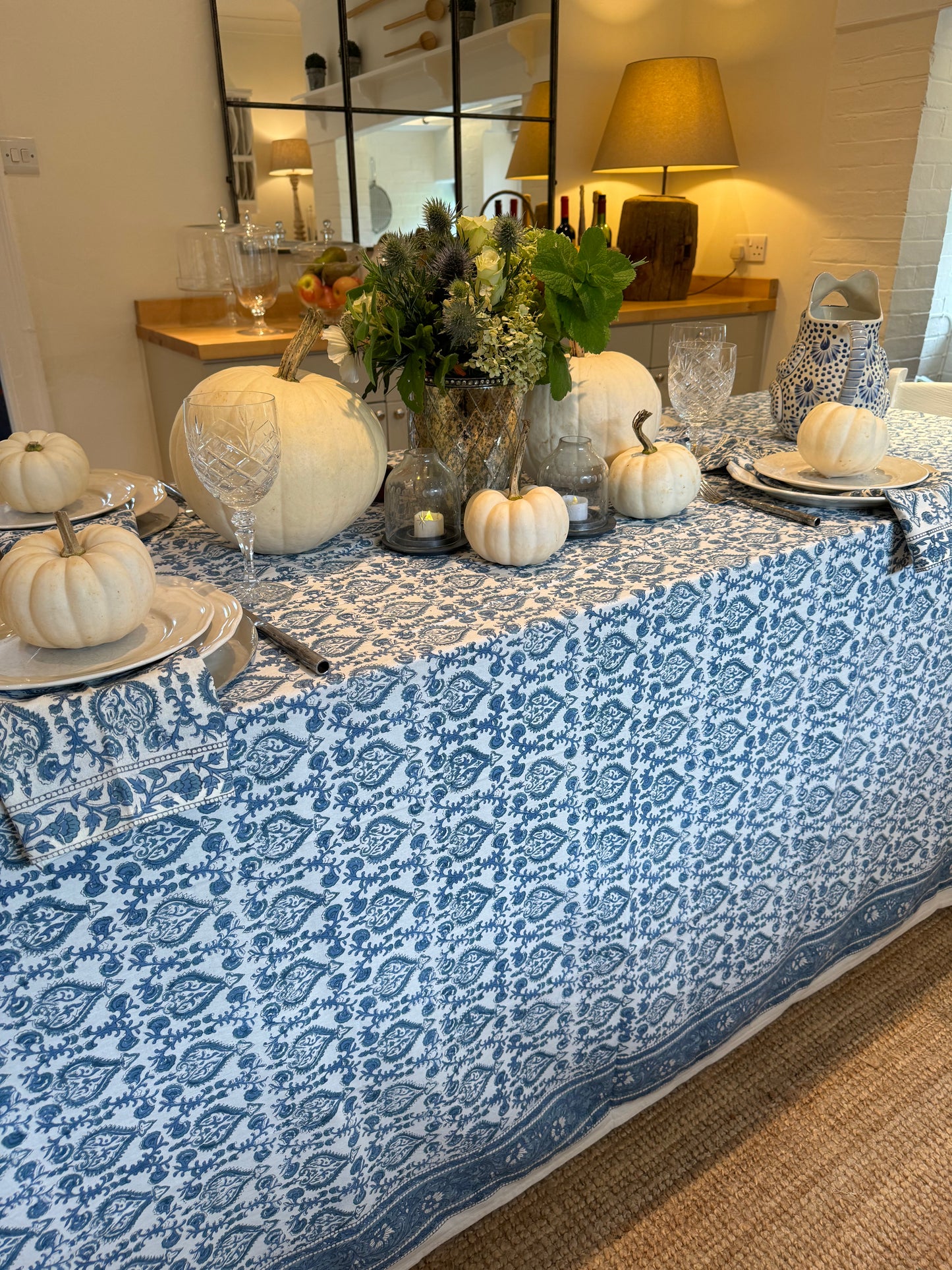 BLUE ACE TABLECLOTH