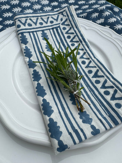 BLUE KAHO STRIPE NAPKINS