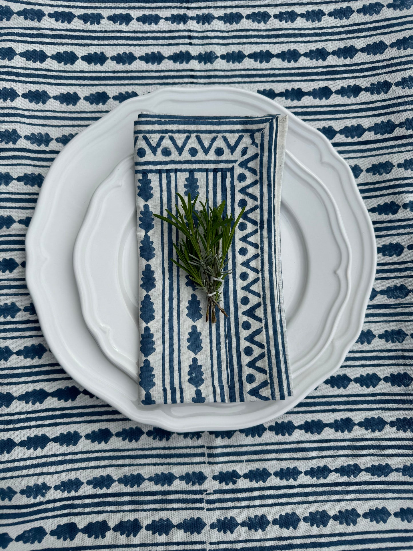 BLUE KAHO STRIPE NAPKINS