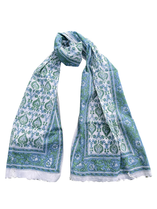 BLUE AND GREEN ACE SCARF