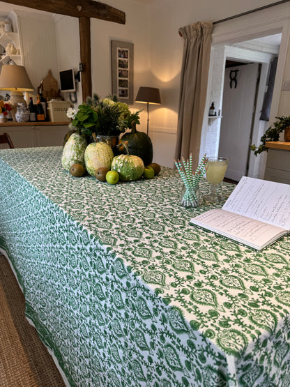 GREEN ACE TABLECLOTH