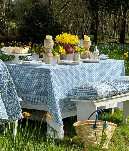 BLUE ACORN TABLECLOTH