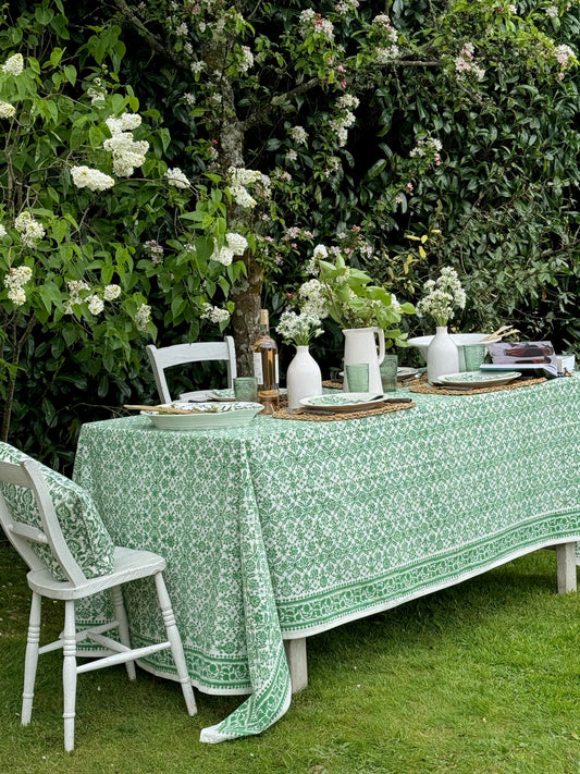GREEN THISTLE TABLECLOTH