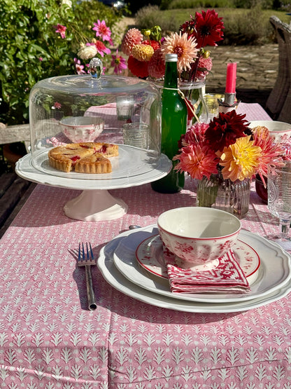 PINK ACORN TABLECLOTH
