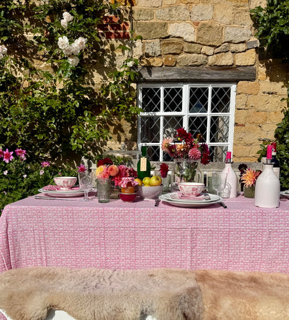 PINK ACORN TABLECLOTH