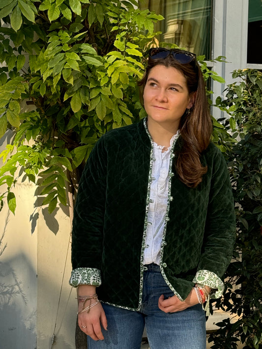 GREEN VELVET JACKET