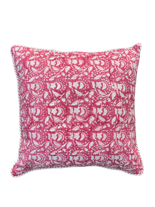 HOT PINK FLORAL CUSHION