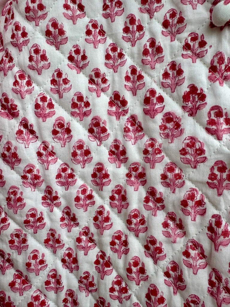 PINK AND BLUE TRELLIS REVERSIBLE JACKET