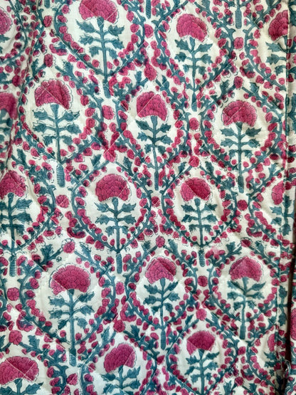 PINK AND BLUE TRELLIS REVERSIBLE JACKET