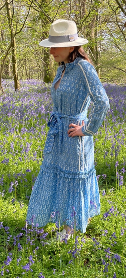 BLUE FLORENCE MAXI DRESS