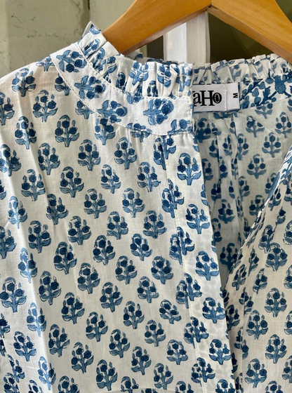 BLUE BOOTY FLORAL SHIRT