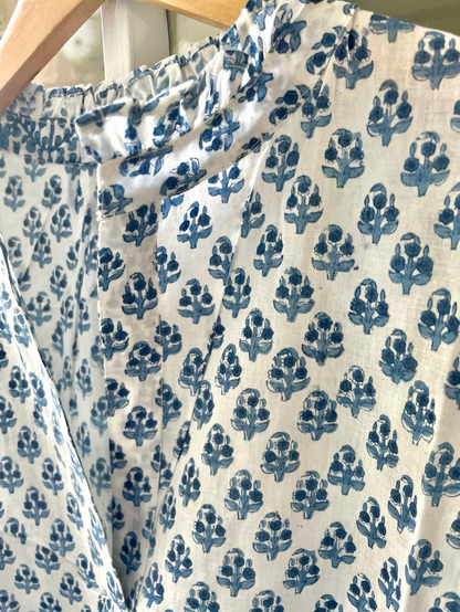 BLUE BOOTY FLORAL SHIRT