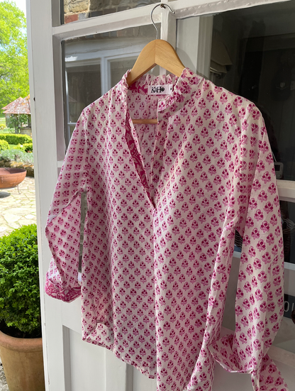 PINK FLORAL SHIRT
