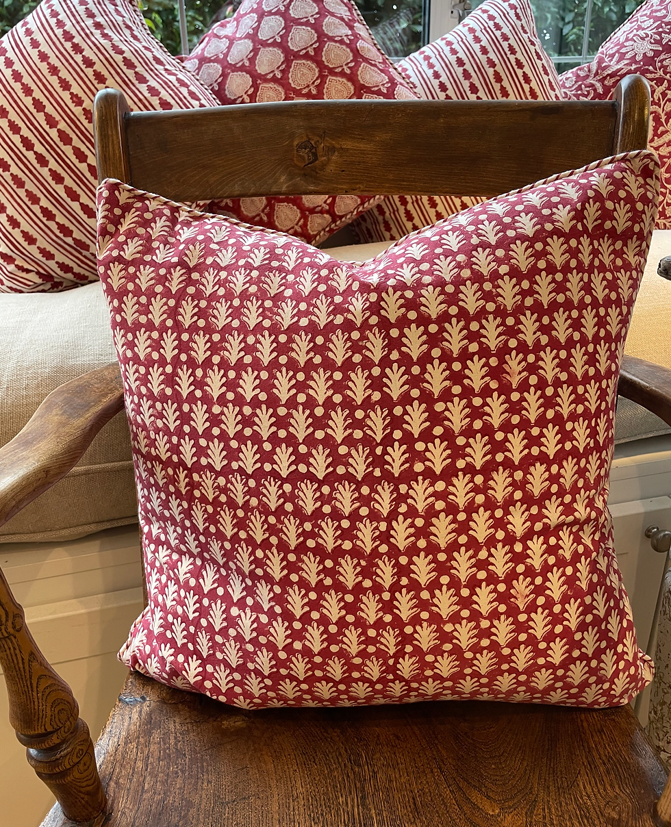 Red Acorn Cushion