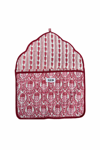 PINK AND RED TRELLIS LAPTOP CASE