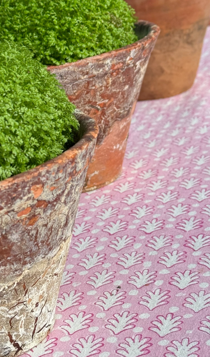 PINK ACORN TABLECLOTH