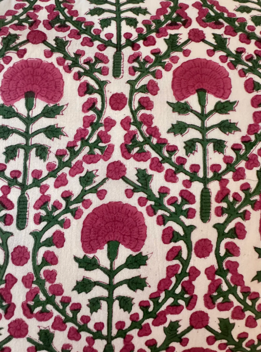 PINK AND GREEN TRELLIS TRAY