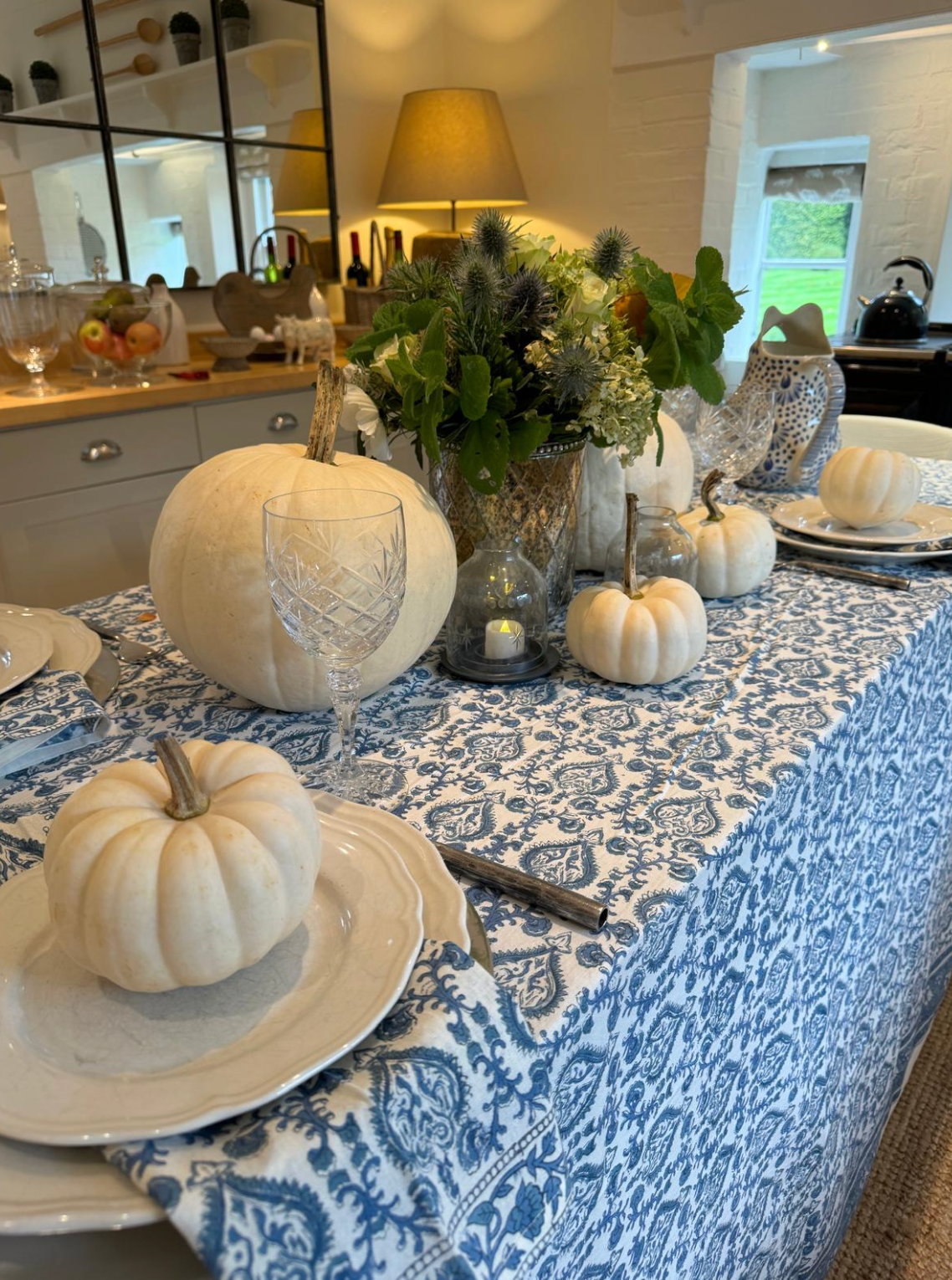 BLUE ACE TABLECLOTH