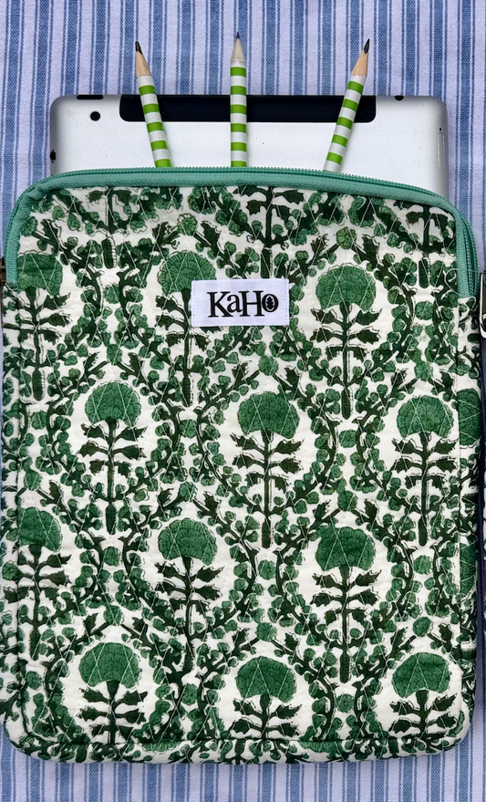 GREEN TRELLIS IPAD CASE