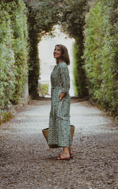 GREEN THISTLE FLORENCE MAXI DRESS